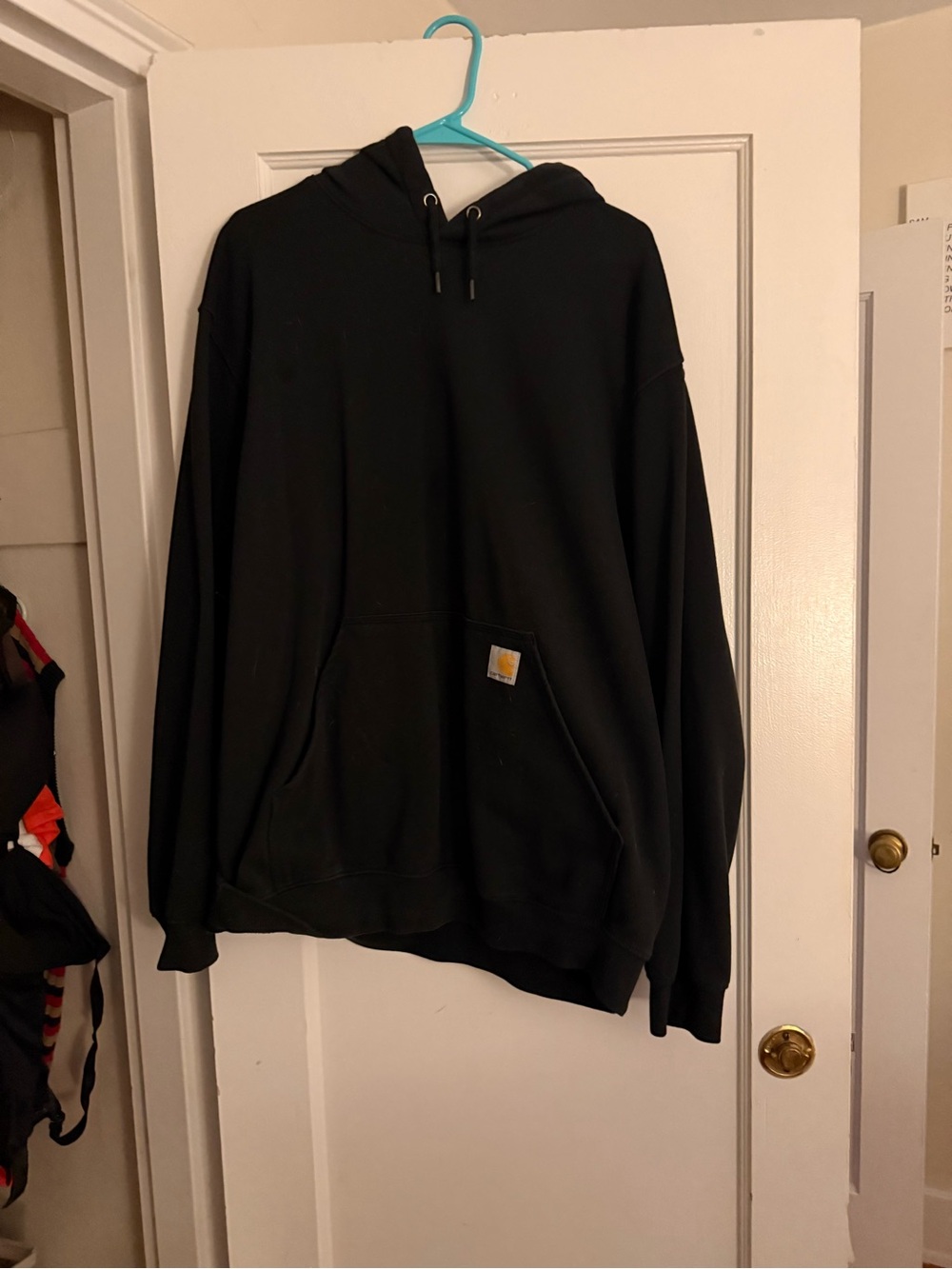 Carhartt Black Pullover Hoodie with Kangaroo Pocket